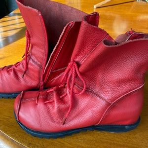RED IS IN SEASON - Cute red booties.